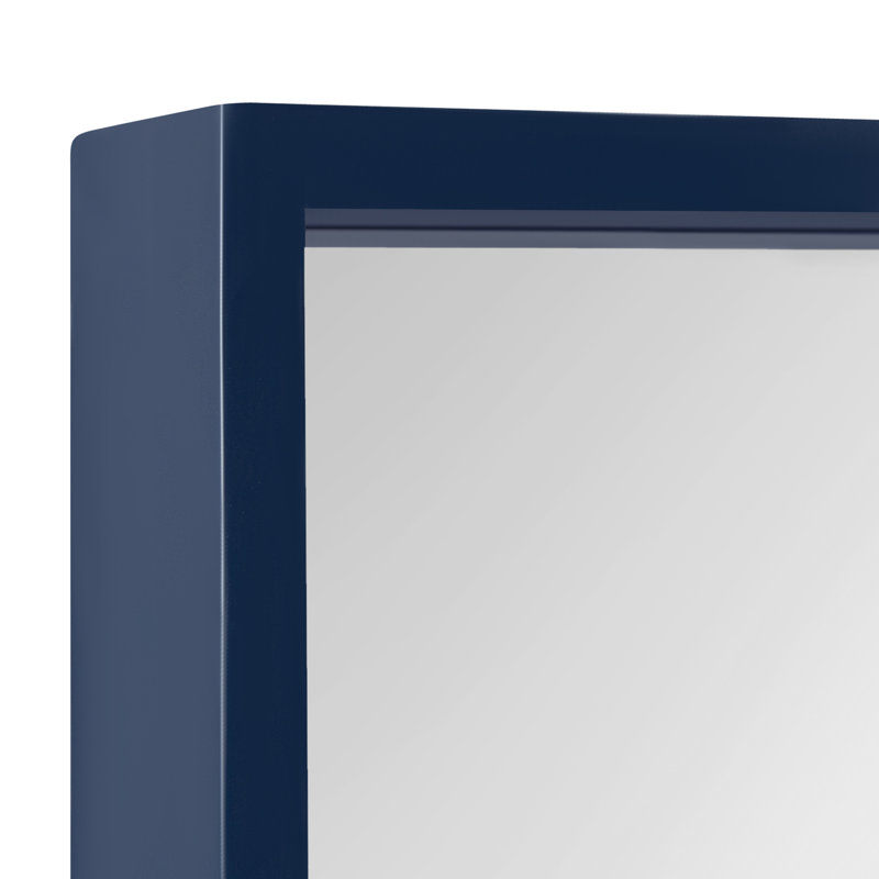 Travis Engineered Wood Mirror, Navy Blue, 24X18