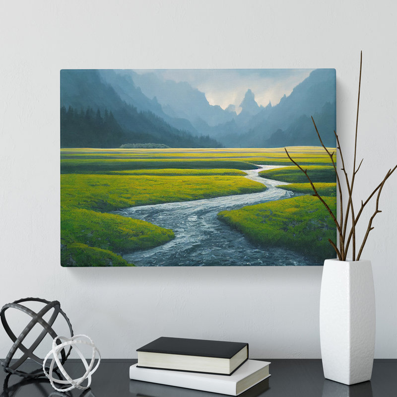 Forest River Path Vol.4 - Wrapped Canvas, 35cm H x 50cm W x 3cm D