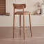 Chaise d'appoint à dossier bas en noyer (ensemble de 2)-1503512104
