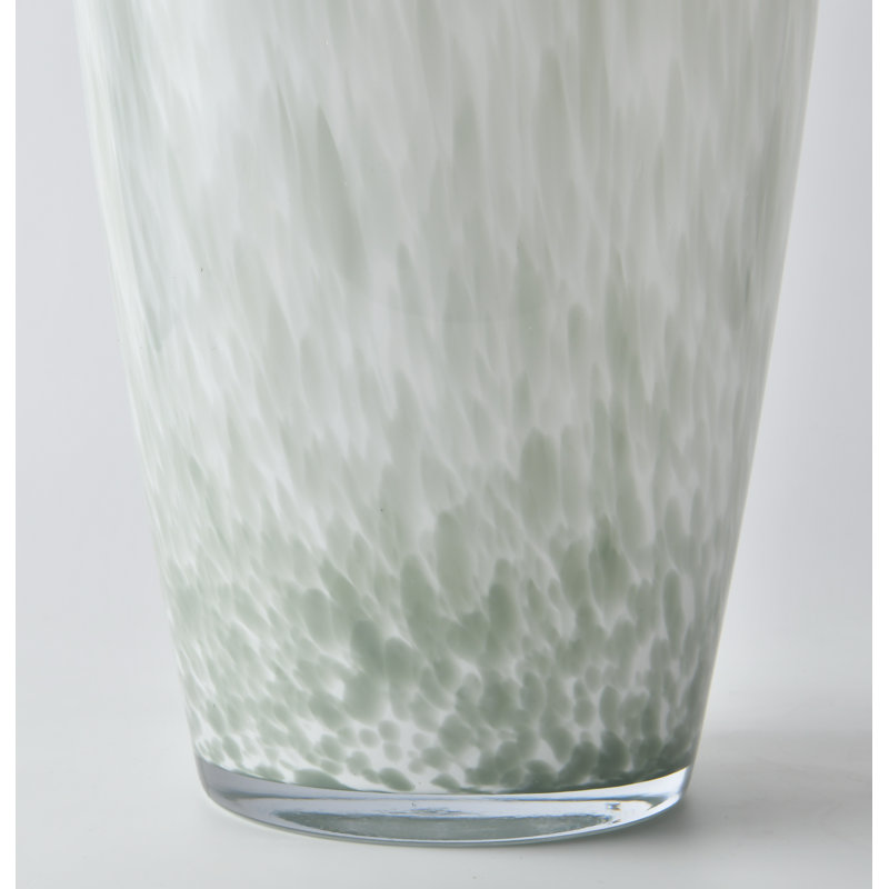 Pearl Blossom Vase With Gold Floral Branch, 11.02" H x 6.69" W x 7.87" D