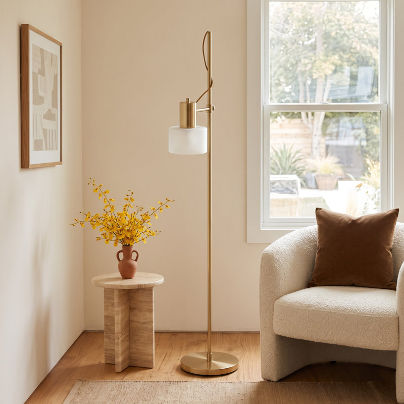 Timi 56 " Polished Task Floor Lamp