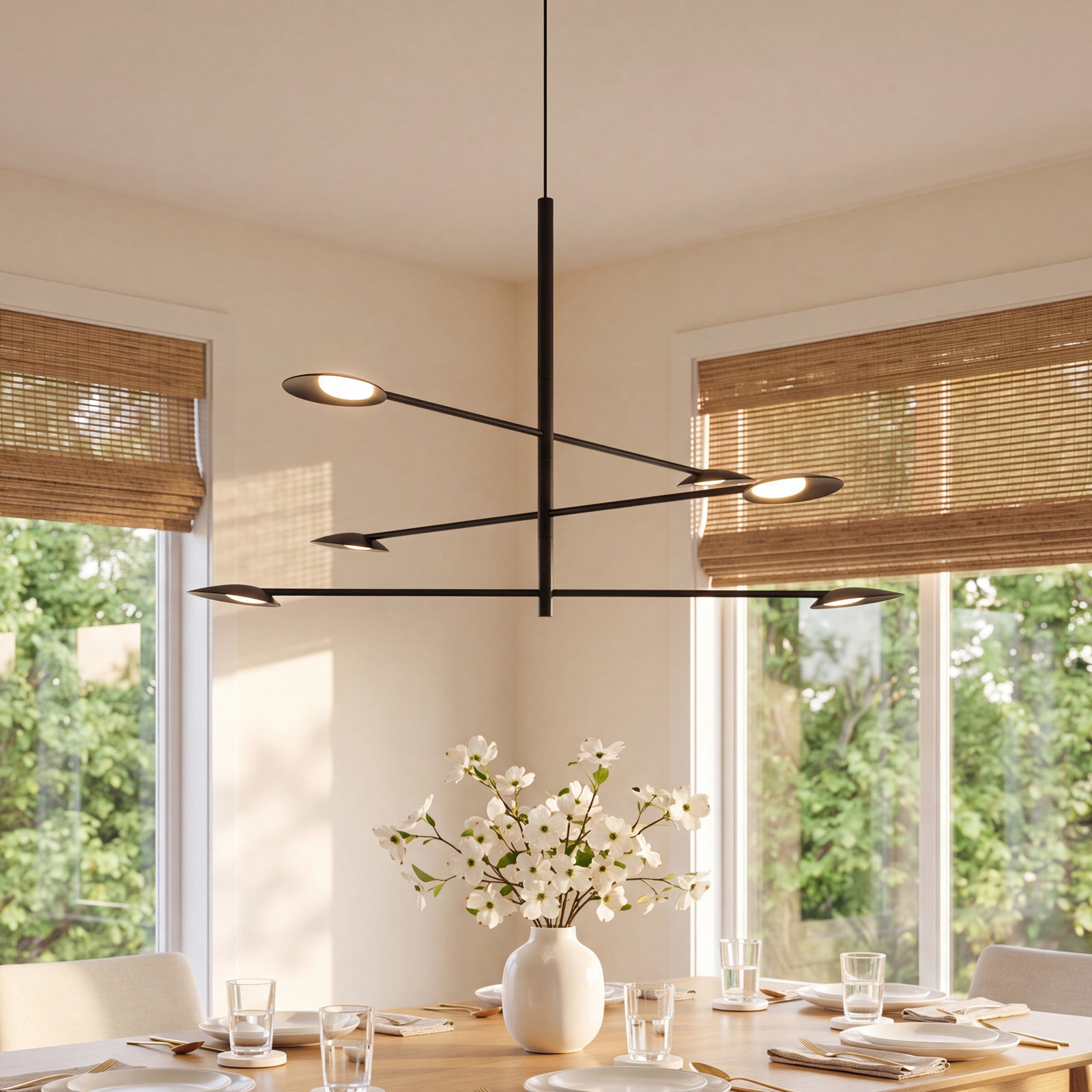 Rotaire Dimmable 3 - Light Chandelier