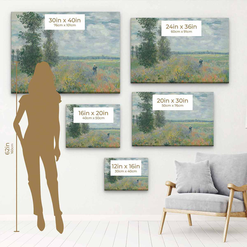 «Green Country», art mural sur toile 7423, H 12 po x l 16 po, Cadre flottant noir