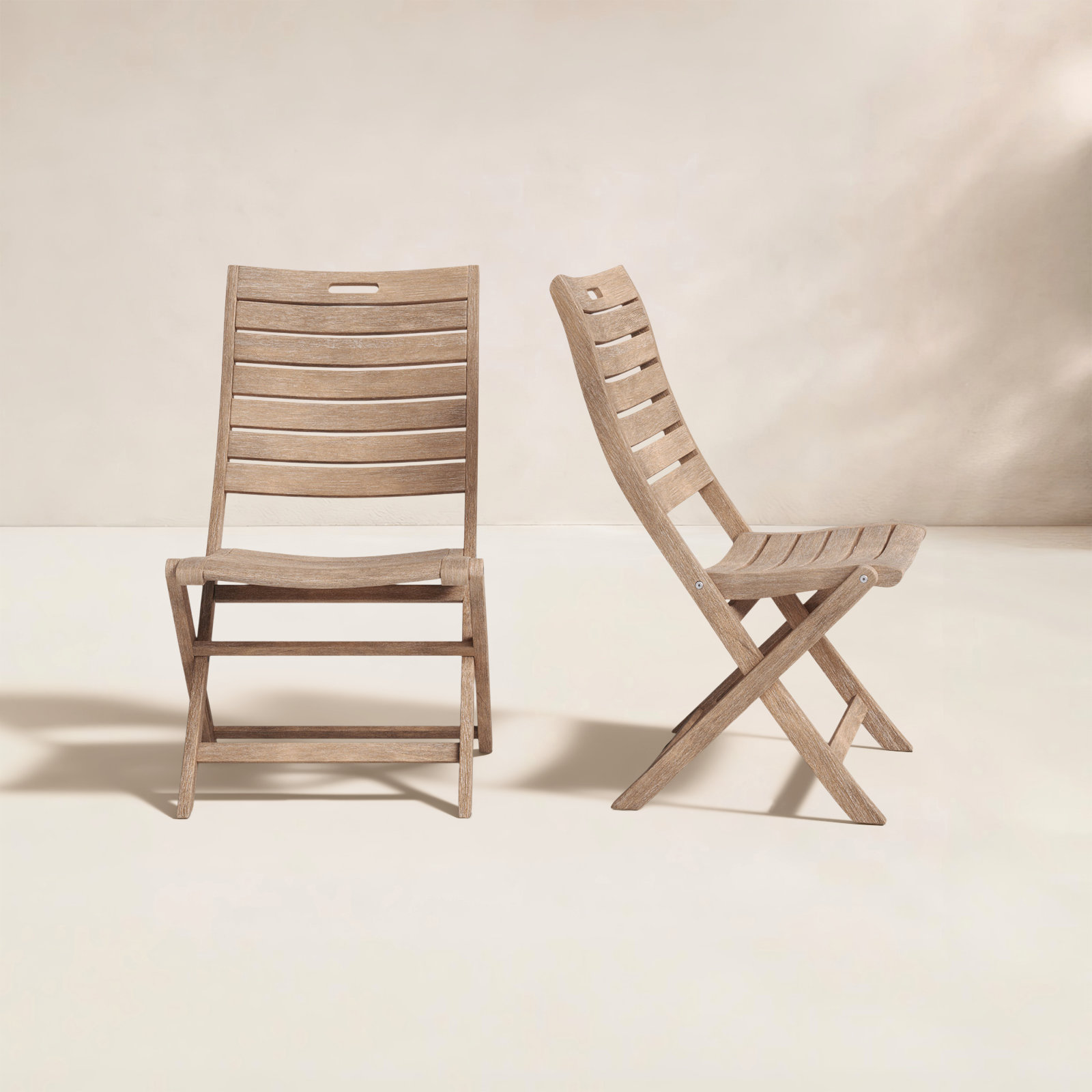 Kinsler Eucalyptus Outdoor Dining Side Chair, Wheat Wash