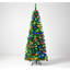 Arbre à crayons de Noël artificiel avec lumière DEL bicolore, PVC, arbre à crayons mélangé floqué, décoration de Noël de couleur naturelle-2007298604