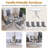 5- Piece Dining Table Set,Glass Top Metal Base Dining Tablewith 4 Faux Leather Dining Chairs-111233766-111233761