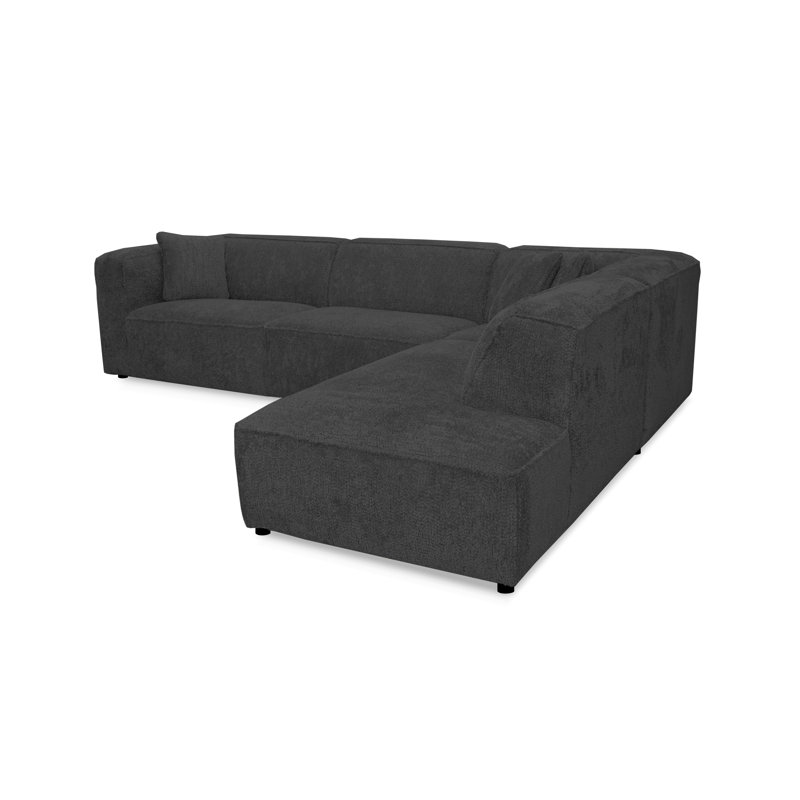 5 Seater Corner Sofa, Black