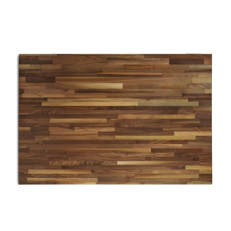 CONSDAN Butcher Block Counter Top, Solid Walnut Hardwood Countertop, Prefinished with Food-Safe Oil, 1.5" H x 30" L x 25" W