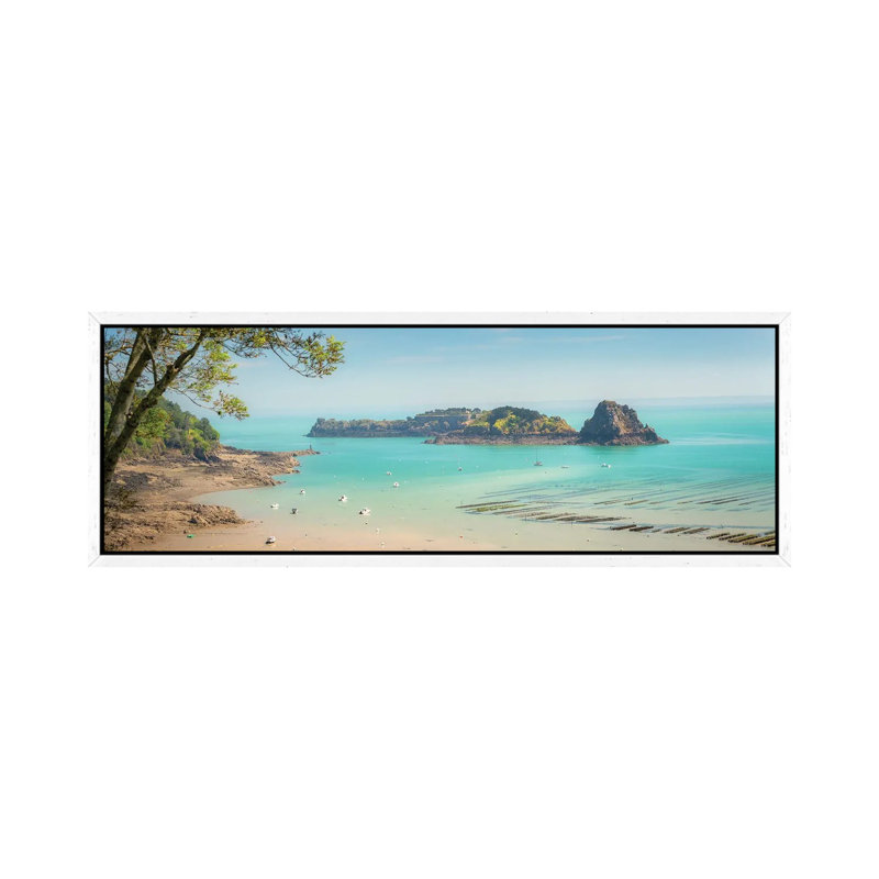 Paradise Island by Philippe Manguin - Wrapped Canvas Panoramic Print, White Framed, 121.92 cm H x 40.64 cm W