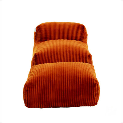Big Bean Bag Chair For Adults, Lounger Large Bean Bag Sofa With Memory Foam, Comfy Corduroy, Ergonomic Support, And Ottoman For Living Room, Bedroom, Balcony