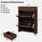 Farmhouse 16 Pair Shoe Cabinet with 2 Storage Drawers-114287900