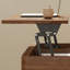 Table basse tournante et réglable en hauteur