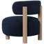 Fauteuil d'appoint rembourré à dossier demi-tonneau-2109522318