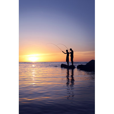 Two Fishermen By Sunset by Narvikk - Wrapped Canvas Print