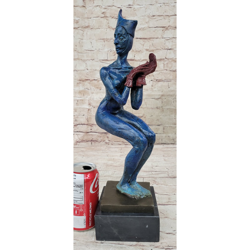 Figurine de clown en bronze signée et numérotée par Vitaleh