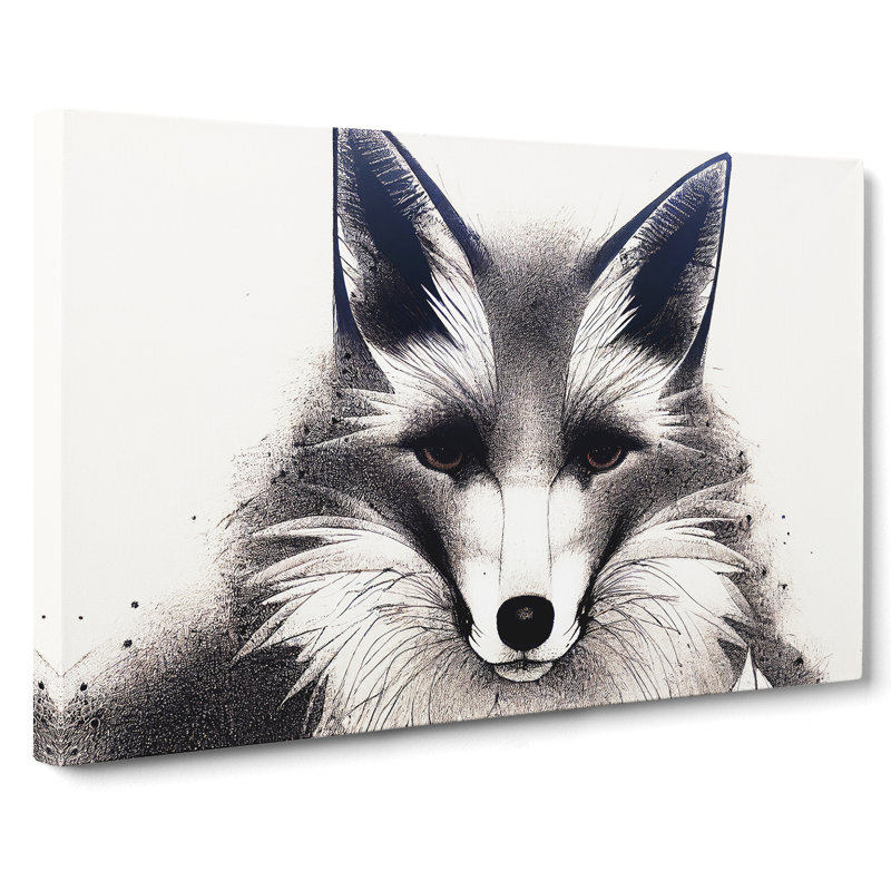 Edgy Fox - Wrapped Canvas, 35cm H x 50cm W x 3cm D
