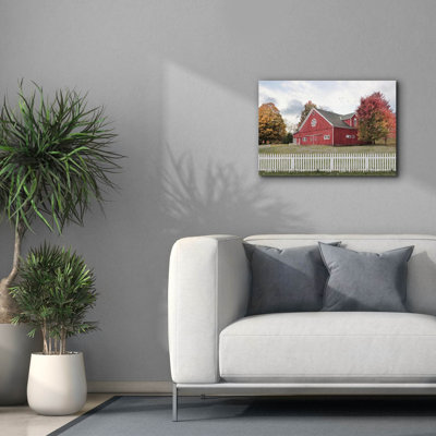 «Fall Barn» par Lori Deiter, art mural sur toile