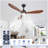 52" Ceiling Fan with Lights Quiet DC Motor  Ceiling Fans 6 Speed Levels,Reversible Ceiling Fan, for Patio Living Room, Bedroom