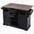 Wheeled Farmhouse Kitchen Storage Island Cart with Foldable Drop Leaf and Built-In Power Outlet, Four Storage Compartments Combined with Cross Barn Doors and Transparent Glass Panel Doors, Four Moving Casters for Kitchen & Dining Room-220988893