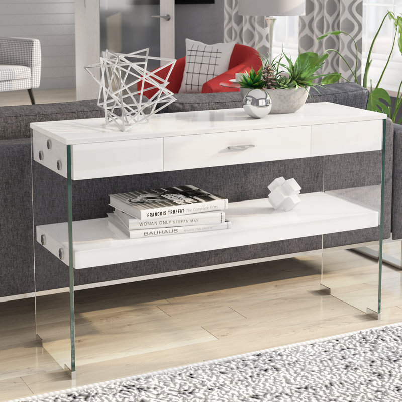 Aguero 119.38cm Console Table, White