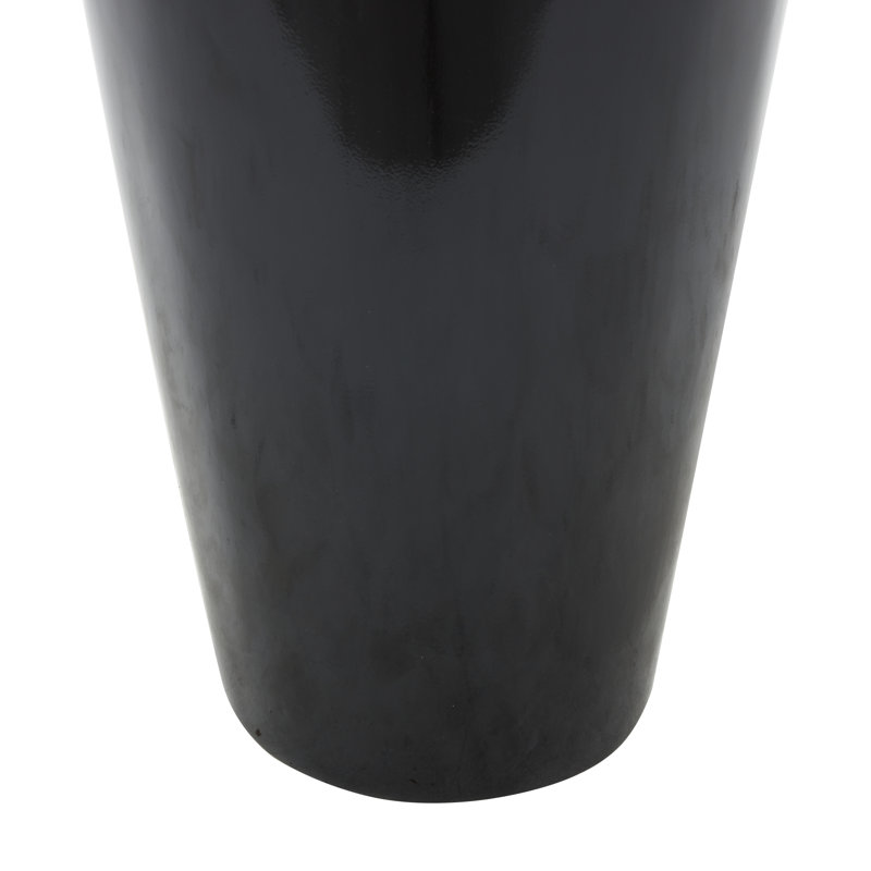 Vase décoratif en fibre de verre Cole and Grey, H 35 po x l 15 po x P 15 po, Noir