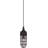 Hough 1-Light Indoor or Outdoor Antique Bronze Aluminum Mini Pendant with Clear Glass Rounded Cylindrical Shade-837447690