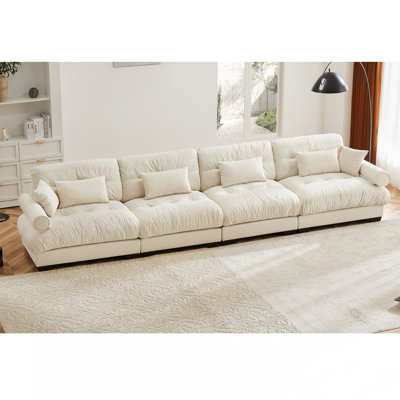 Canapé modulaire en velours surdimensionné Comfort