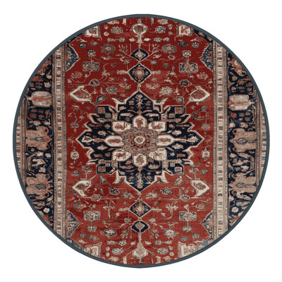 Machine Washable Persian Brown Area Rug