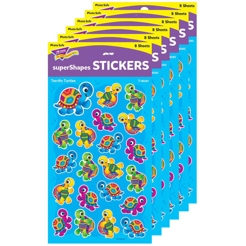 Ensemble de 1008 autocollants super shapes incroyable turtles