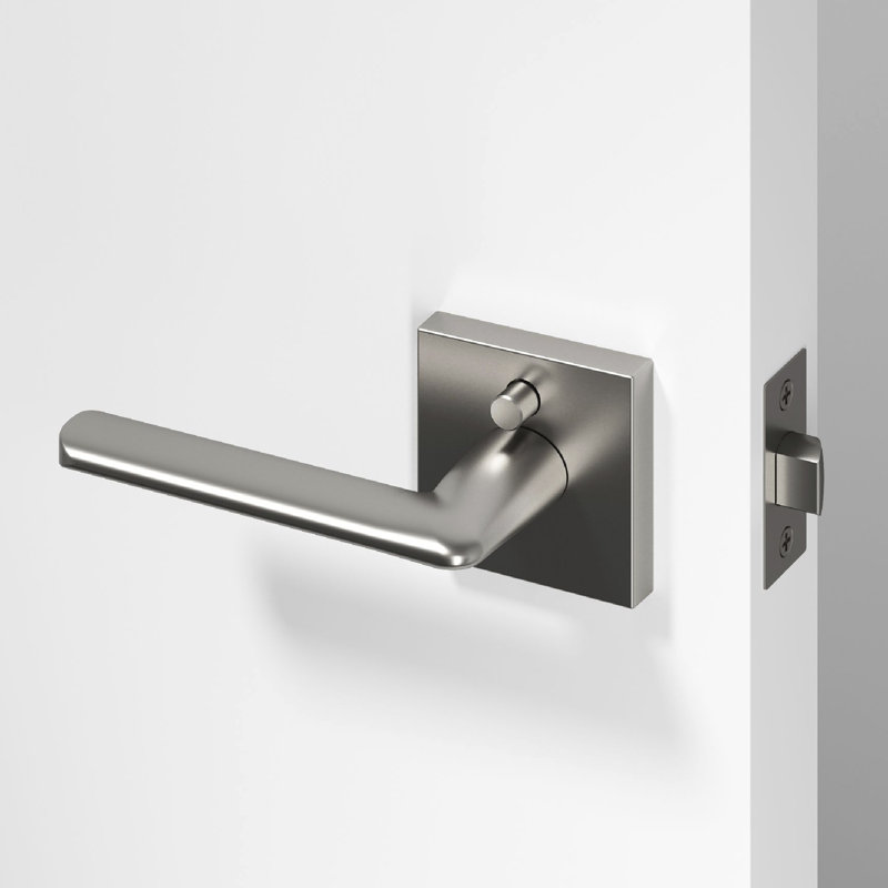 Poignée de porte Mirra Design moderne dissimulé pour (lit et salle de bain) - Style minimaliste élégant en nickel brossé