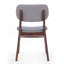 Ensemble de 2 chaises de salle à manger rembourrées Mid-Century avec structure en bois d'hévéa-615520560-615520563