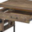 Bureau en chêne patiné et noir patiné avec tablettes de rangement efficaces et spacieuses pour étudier