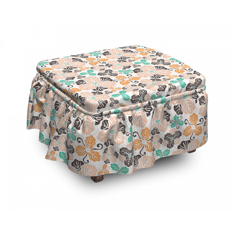 Housse pour repose-pieds abstrait de jardin spring
