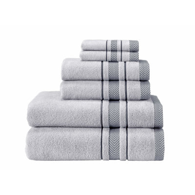 Ensemble de serviettes 6 pièces en coton turc Leyburn
