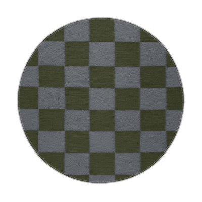 Tapis d'intérieur et d'extérieur à carreaux brun