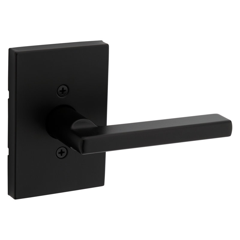 Halifax Dummy Lever with Rectangular Rose, Matte Black