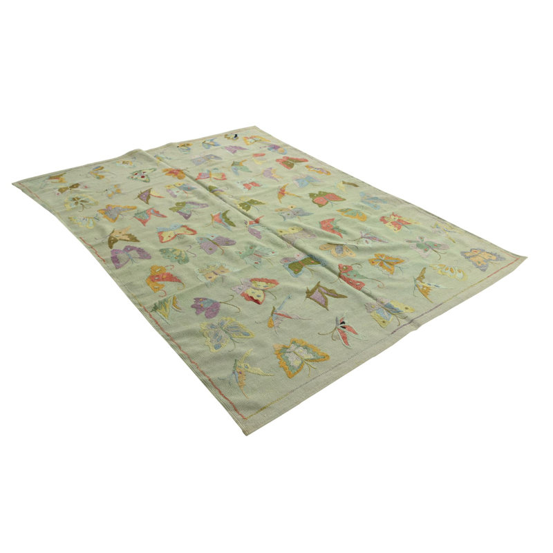 5x8 Perry Light Green Rug