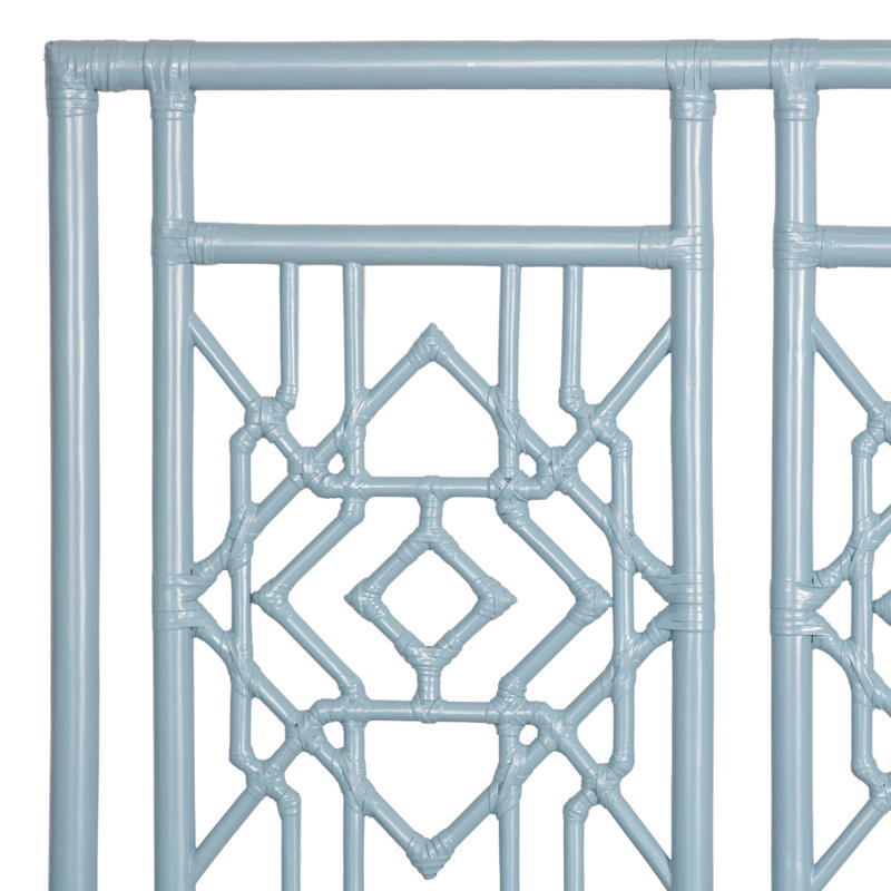 Tulum Open-Frame Headboard, King, Pool Blue
