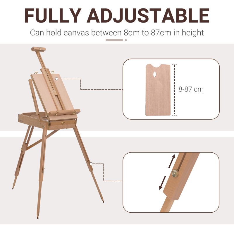 Freeport Park Folding Adjustable Solid Wood Tripod Easel