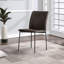 Chaise d'appoint rembourrée brune Hutchinson