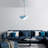 Elegant Light Blue Chandelier, Adjustable Height 9.8 x 5.9 x 3.9 inches, Metal Body, Max 40W E27 Socket | Perfect for Dining Room, Living Room, or Bedroom | IP20 Rated, Stylish Design, Bulb Not Included-1195341802-1195341803