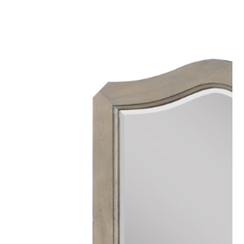 Miroir festonné en forme de pétoncle, aucun assemblage requis, finition en peuplier blanc