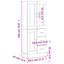 Salmeron Highboard 69.5x34x180 cm Engineered Wood-1326930094