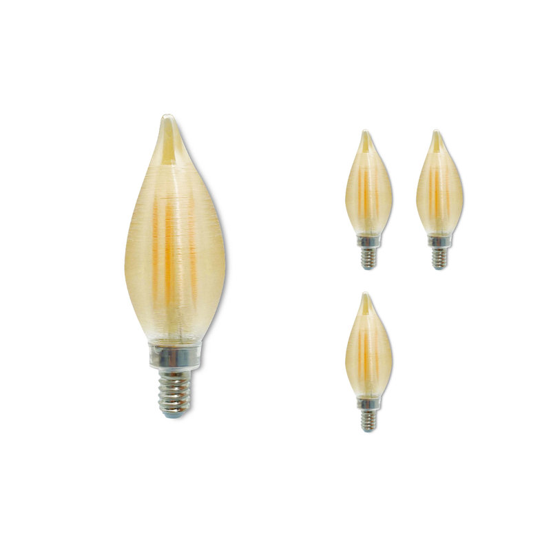 5 watts (25 watts équivalents), DEL C11, ampoule ambrée à intensité variable, (E2600) / culot moyen (standard)