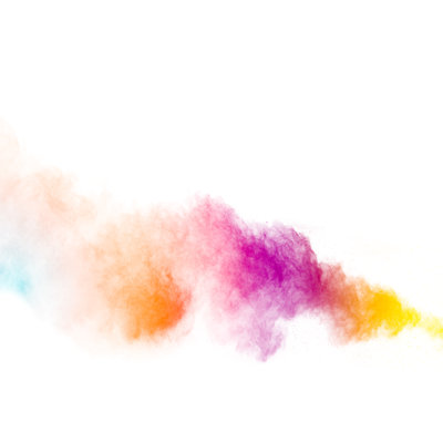 Colored Dust Splash - Wrapped Canvas Print