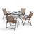 Spirit 4 - Person Patio Dining Set with Unbrella Hole and Folded Chairs-72194463