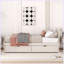 Structure de lit plateforme moderne avec 2 tiroirs-1281126564