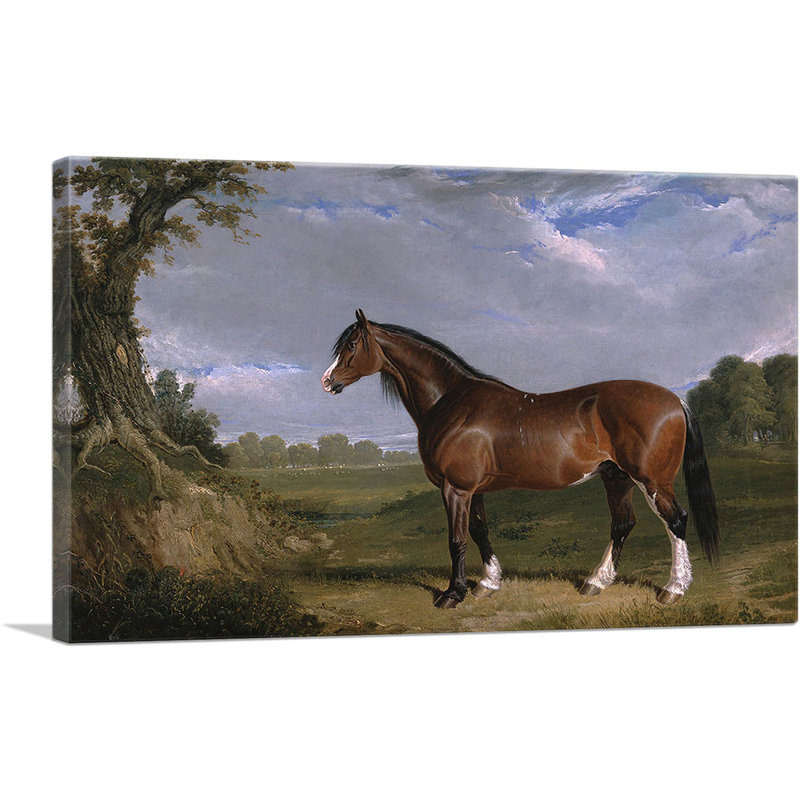 «A Clydesdale Stallion» par J.F. Herring, reproduction d'art sur toile tendue, H 12 po x l 18 po x P 0,75 po
