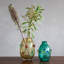 Vase en verre soufflé à la main avec pois surélevés
