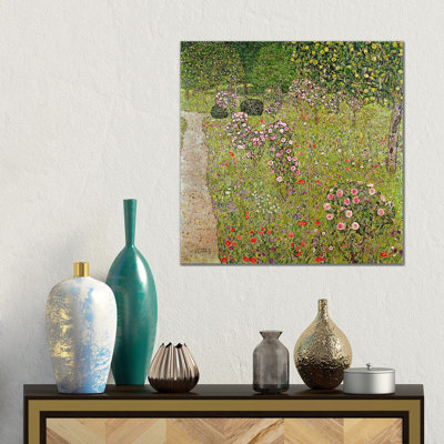 Orchard with roses- Gallery-Wrapped Canvas Giclée